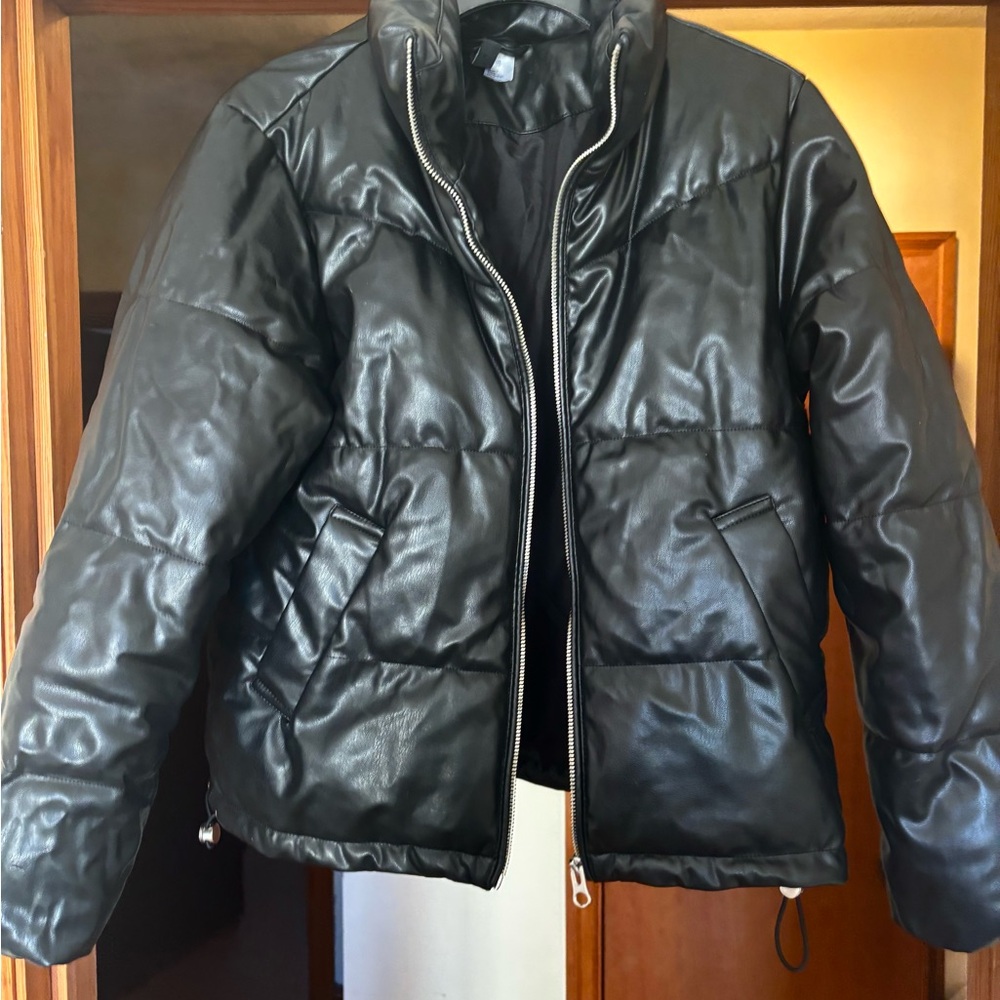 Divided Black Leather Jacket